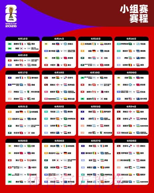 2026世界杯比赛时间今日实时赛程官网入口